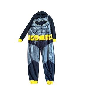 Batman Fleece Jumpsuit One Piece Medium 8 Black Costume Halloween Pajama